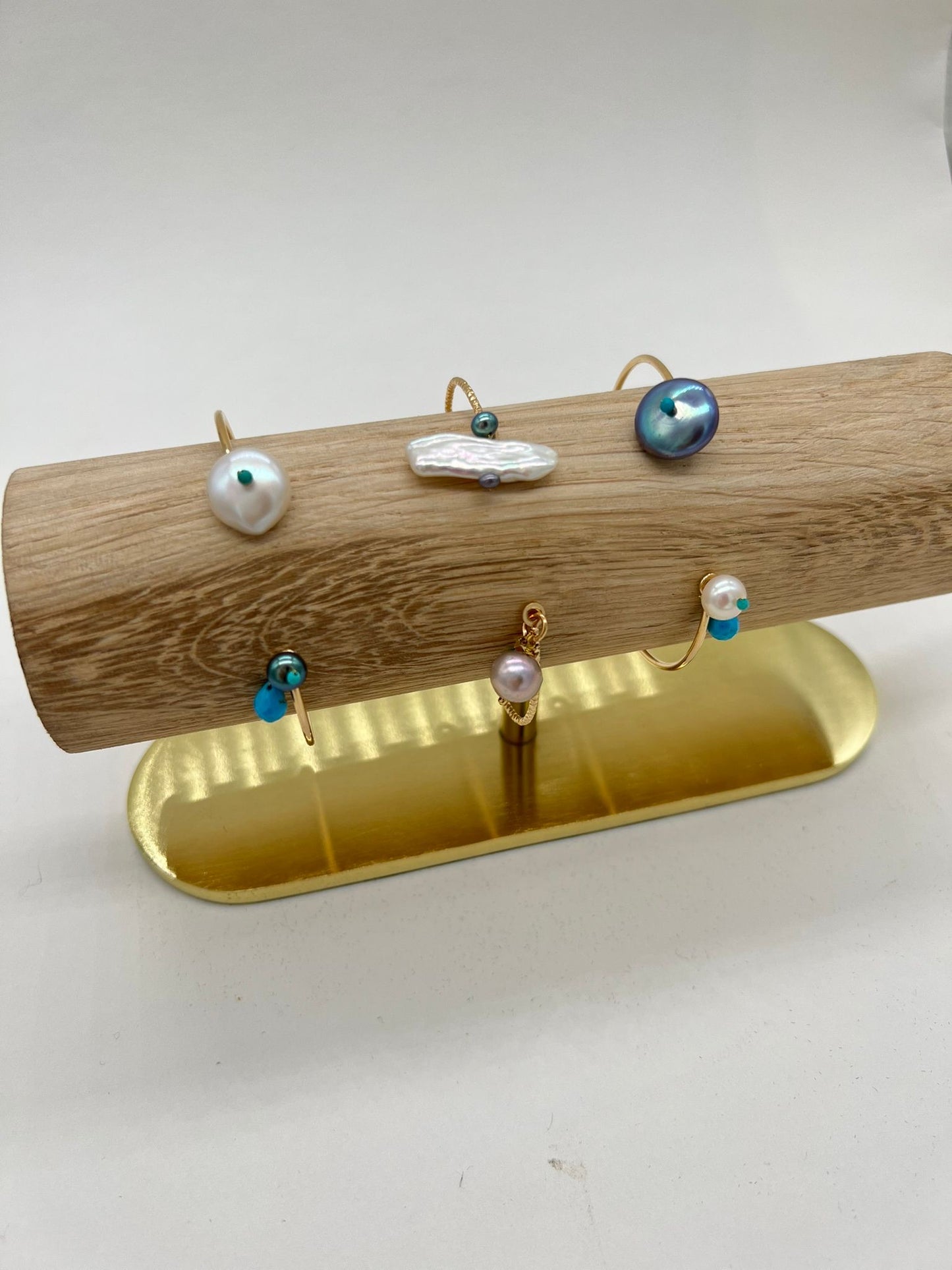 Ocean and blue pearl bracelet